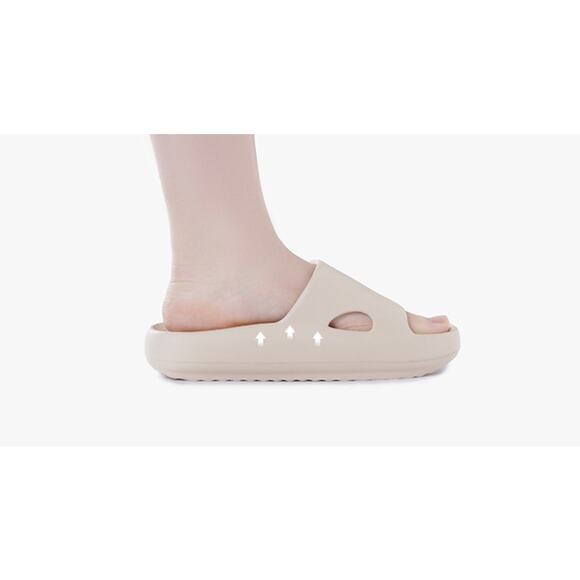 Recovery Slides Thick Sole Cloud Slippers for Women 9–10 / Men 7.5–8.5 Beige - Picture 5 of 9